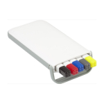 Set da scrittura con 3 penne 1 portamine e 1 evidenziatore color bianco terza vista