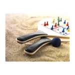 Set di 2 racchette in legno e pallina con giochi stampati sulle pale terza vista