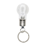 Portachiavi torcia a forma di lampadina con luce bianca color argento prima vista