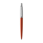 Penna in acciaio inox Parker Jotter Core con inchiostro blu color arancione prima vista