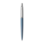 Penna in acciaio inox Parker Jotter Core con inchiostro blu color azzurro prima vista