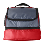 Borsa termica in poliestere con vano frigorifero nella parte inferiore color rosso prima vista