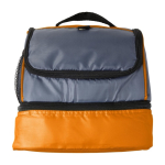 Borsa termica in poliestere con vano frigorifero nella parte inferiore color arancione prima vista