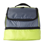 Borsa termica in poliestere con vano frigorifero nella parte inferiore color verde chiaro  prima vista