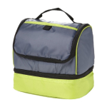 Borsa termica in poliestere con vano frigorifero nella parte inferiore color verde chiaro  quinta vista