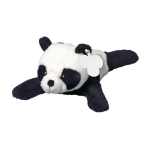 Peluche a forma di panda sdraiato con etichetta personalizzabile color bianco/nero prima vista