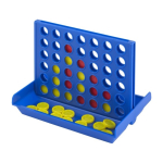 Gioco Forza quattro in plastica rossa e gialla con pedine in sacchetti prima vista