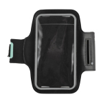 Bracciale sportivo portacellulare riflettente con chiusura in velcro color nero seconda vista