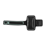 Bracciale sportivo portacellulare riflettente con chiusura in velcro color nero terza vista