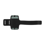 Bracciale sportivo portacellulare riflettente con chiusura in velcro color nero quarta vista