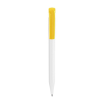 Penna Stilolinea S45 in plastica con pulsante colorato inchiostro blu color giallo prima vista