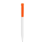 Penna Stilolinea S45 in plastica con pulsante colorato inchiostro blu color arancione prima vista