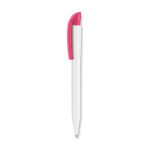 Penna Stilolinea S45 in plastica con pulsante colorato inchiostro blu color fucsia prima vista