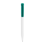 Penna Stilolinea S45 in plastica con pulsante colorato inchiostro blu color verde smeraldo prima vista