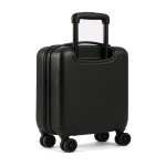Trolley in ABS con ruote a 360° adatto come bagaglio a mano color nero terza vista