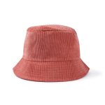 Cappello unisex stile bucket in velluto a coste da personalizzare color rosa prima vista
