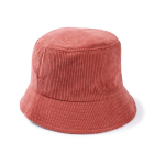 Cappello unisex stile bucket in velluto a coste da personalizzare color rosa seconda vista
