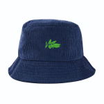 Cappello unisex stile bucket in velluto a coste da personalizzare color blu mare quarta vista