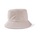 Cappello unisex stile bucket in velluto a coste da personalizzare color naturale prima vista