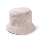 Cappello unisex stile bucket in velluto a coste da personalizzare color naturale seconda vista