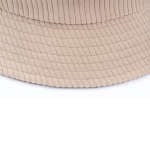 Cappello unisex stile bucket in velluto a coste da personalizzare color naturale quarta vista