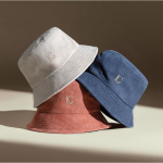 Cappello unisex stile bucket in velluto a coste da personalizzare color naturale vista dettaglio