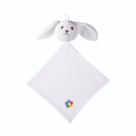 Dou dou per bebé in morbido cotone con testa di coniglietto color naturale quinta vista