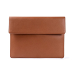Elegante portadocumenti in similpelle personalizzabile color marrone prima vista