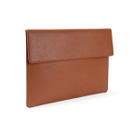 Elegante portadocumenti in similpelle personalizzabile color marrone seconda vista