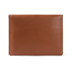 Elegante portadocumenti in similpelle personalizzabile color marrone terza vista