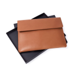 Elegante portadocumenti in similpelle personalizzabile color marrone quinta vista
