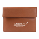 Elegante portadocumenti in similpelle personalizzabile color marrone sesta vista