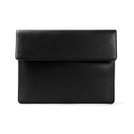 Elegante portadocumenti in similpelle personalizzabile color nero prima vista