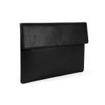 Elegante portadocumenti in similpelle personalizzabile color nero seconda vista