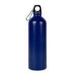 Borraccia in acciaio inox riciclato con moschettone argentato 750ml color blu prima vista