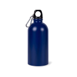 Borraccia in acciaio inox riciclato con moschettone argentato 500ml color blu prima vista