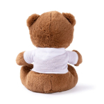 Orsetto di peluche con maglietta bianca da personalizzare color naturale terza vista