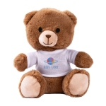 Orsetto di peluche con maglietta bianca da personalizzare color naturale quarta vista