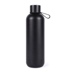Bottiglia termica in acciaio inox con bicchiere integrato alla base color nero prima vista