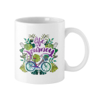 Tazza in ceramica per sublimazione con finitura lucida 320ml color bianco seconda vista