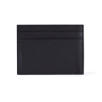 Portatessere in pelle nera in elegante confezione regalo color nero prima vista