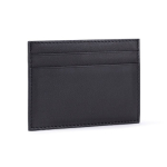 Portatessere in pelle nera in elegante confezione regalo color nero seconda vista