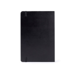 Taccuino in similpelle con fogli color crema a righe A5 color nero terza vista