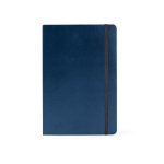 Taccuino in similpelle con fogli color crema a righe A5 color blu mare prima vista