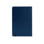 Taccuino in similpelle con fogli color crema a righe A5 color blu mare terza vista