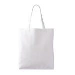 Borsa in poliestere dal tocco morbido per sublimazione 280 g/m2 color bianco prima vista