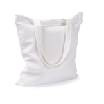 Borsa in poliestere dal tocco morbido per sublimazione 280 g/m2 color bianco terza vista