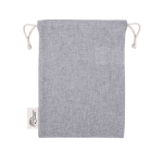 Zaino a sacca in cotone e poliestere riciclato 120 g/m2 color grigio quarta vista