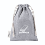 Zaino a sacca in cotone e poliestere riciclato 120 g/m2 color grigio quinta vista