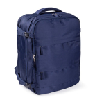 Zaino da viaggio in poliestere per laptop 15'' color blu mare seconda vista